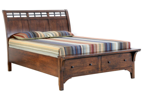 Whistler Solid Mango King Storage Bed