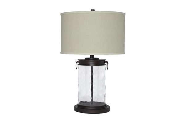 Tailynn Glass Table Lamp in Clear/Bronze Finish by Ashley