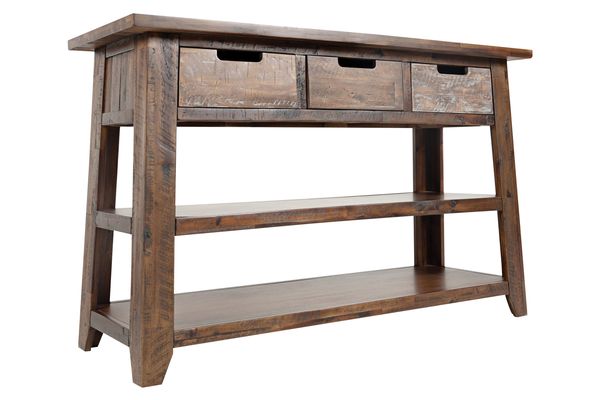 Castered Sofa Table with 3 Drawers